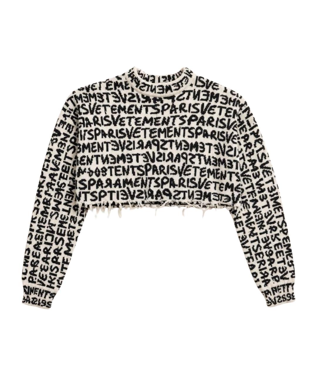 VETEMENTS Белый шерстяной джемпер / свитер, фото 1