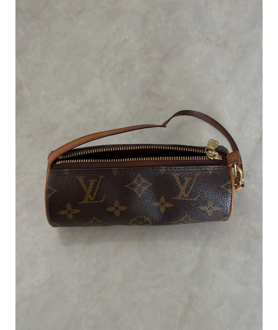 LOUIS VUITTON Коричневая канва сумка с короткими ручками, фото 2