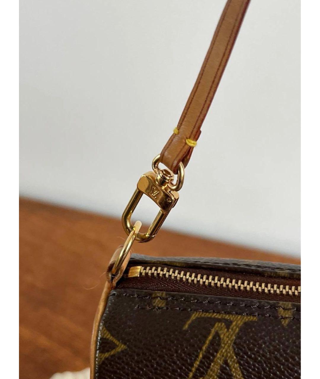 LOUIS VUITTON Коричневая канва сумка с короткими ручками, фото 4