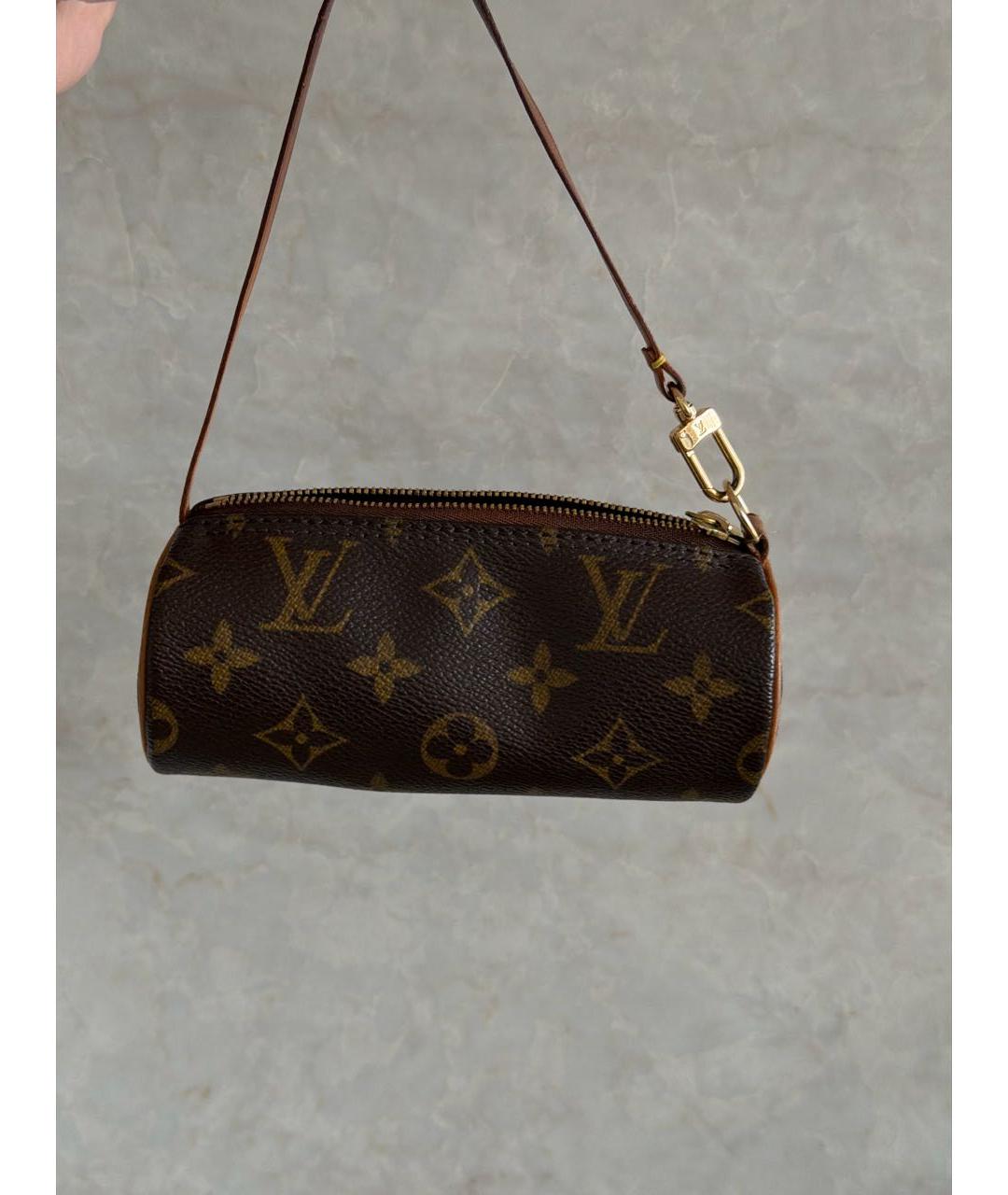 LOUIS VUITTON Коричневая канва сумка с короткими ручками, фото 3