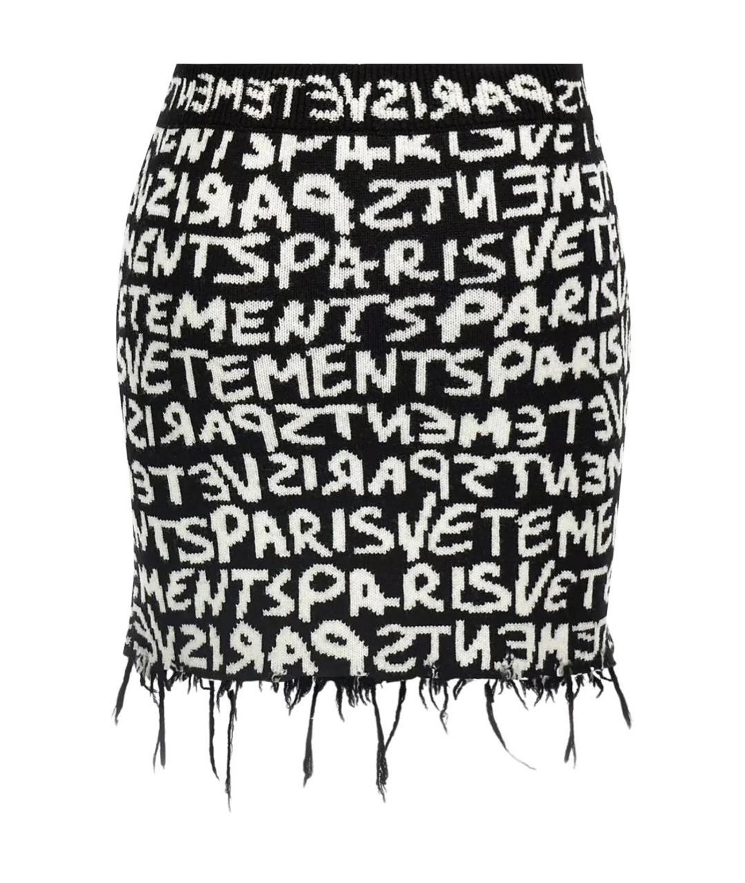 VETEMENTS Белая шерстяная юбка мини, фото 3