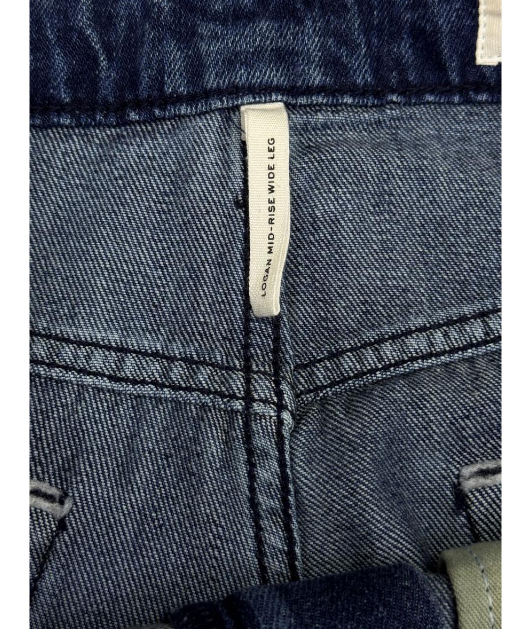 RAG & BONE Синие хлопковые прямые джинсы, фото 5