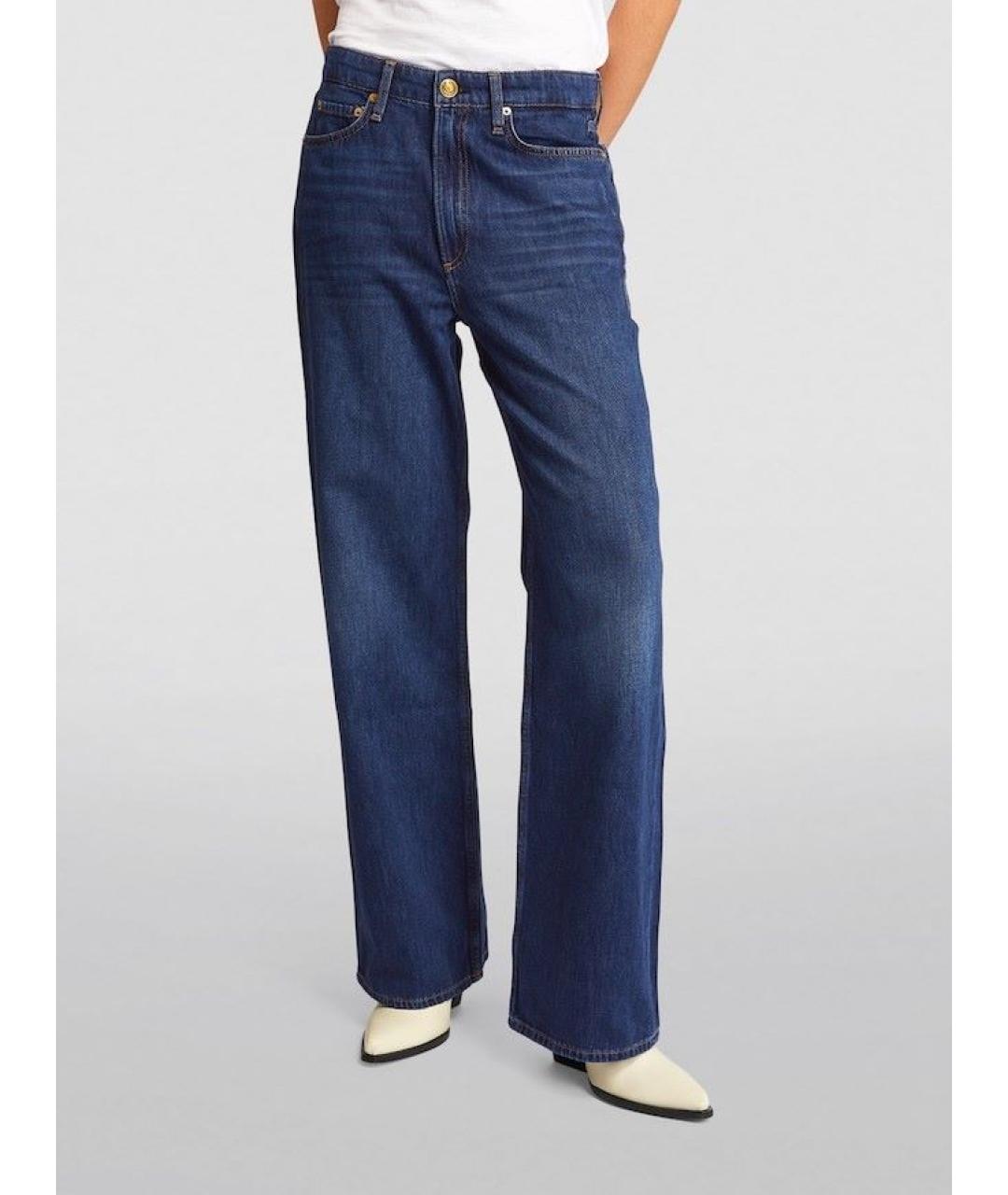 RAG & BONE Синие хлопковые прямые джинсы, фото 9