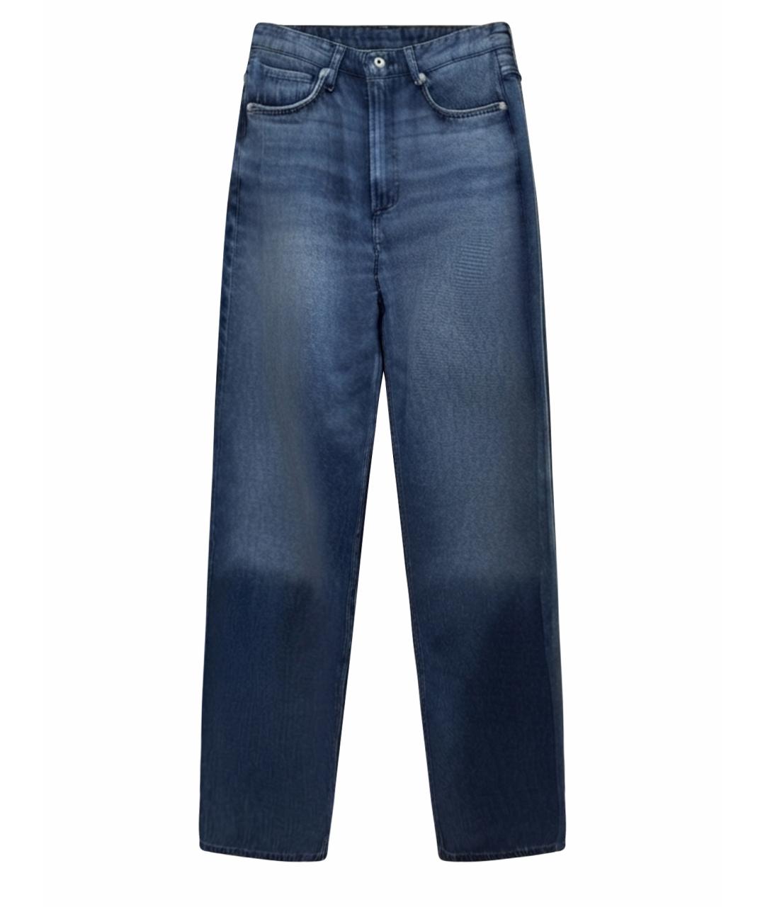 RAG & BONE Синие хлопковые прямые джинсы, фото 1