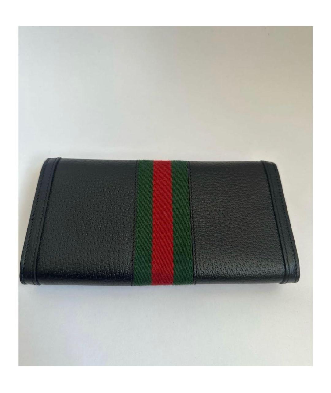 GUCCI Черный кожаный кошелек, фото 3