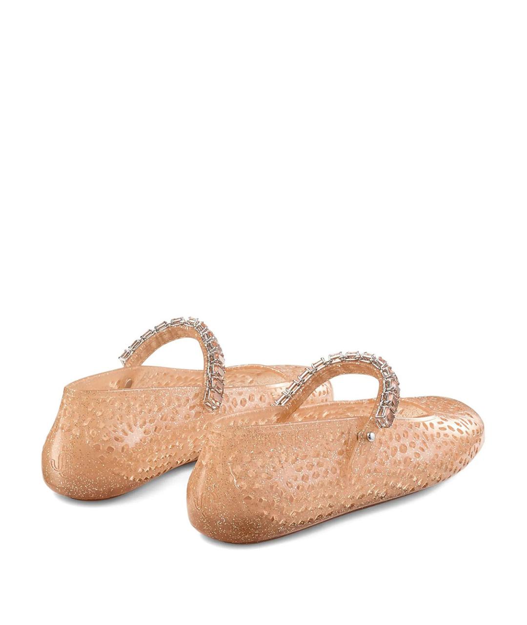 JIMMY CHOO Бежевые резиновые балетки, фото 3
