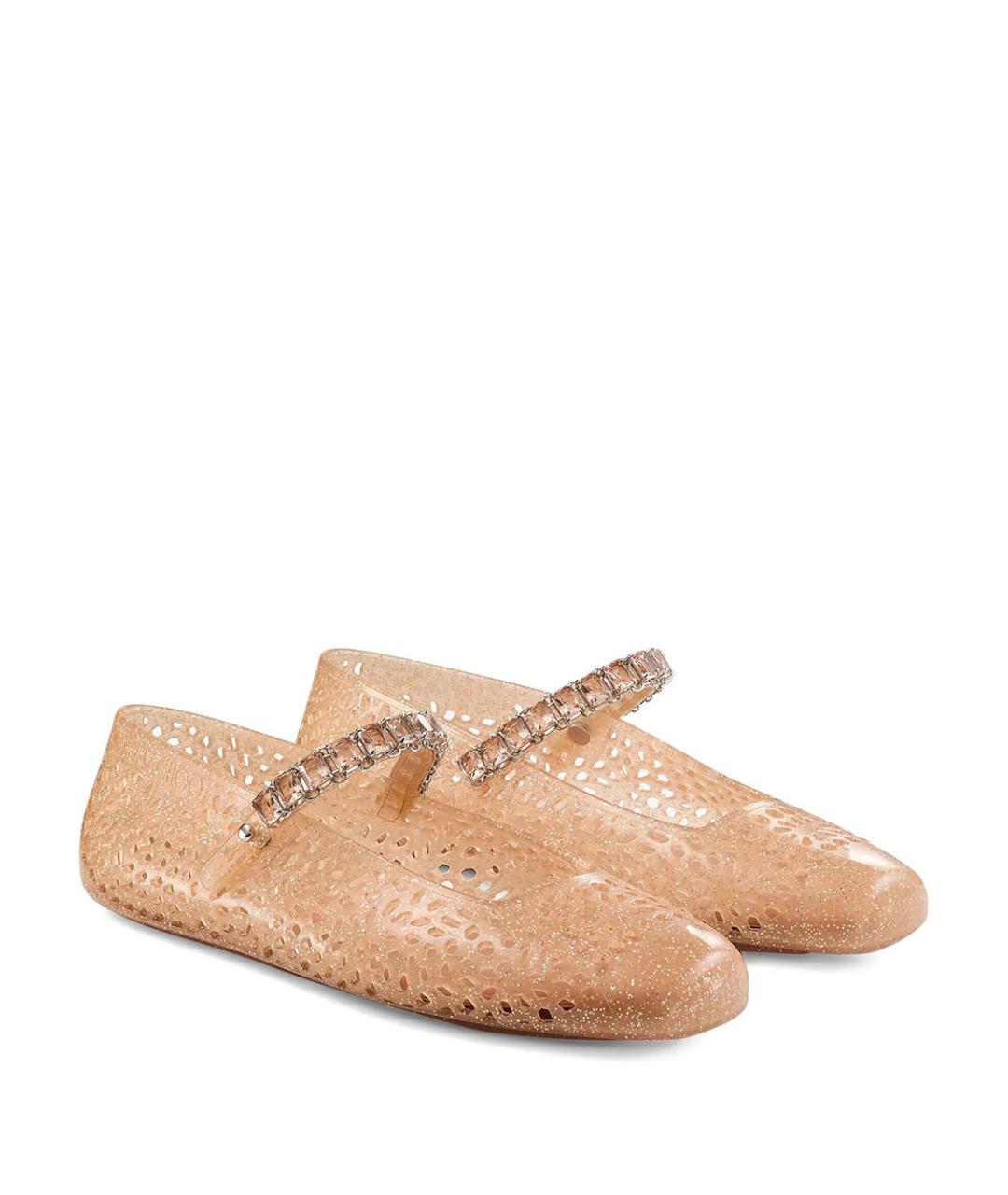 JIMMY CHOO Бежевые резиновые балетки, фото 2