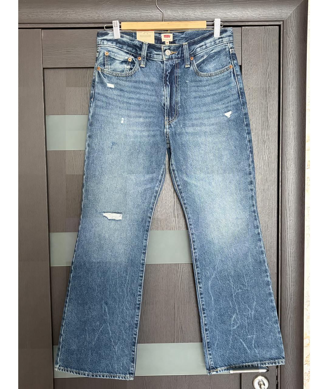 LEVI'S Синие хлопковые джинсы клеш, фото 3