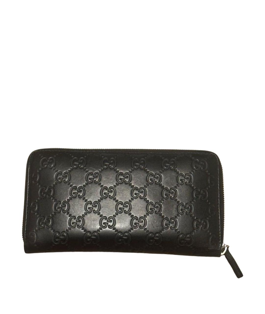 GUCCI Черный кожаный кошелек, фото 1