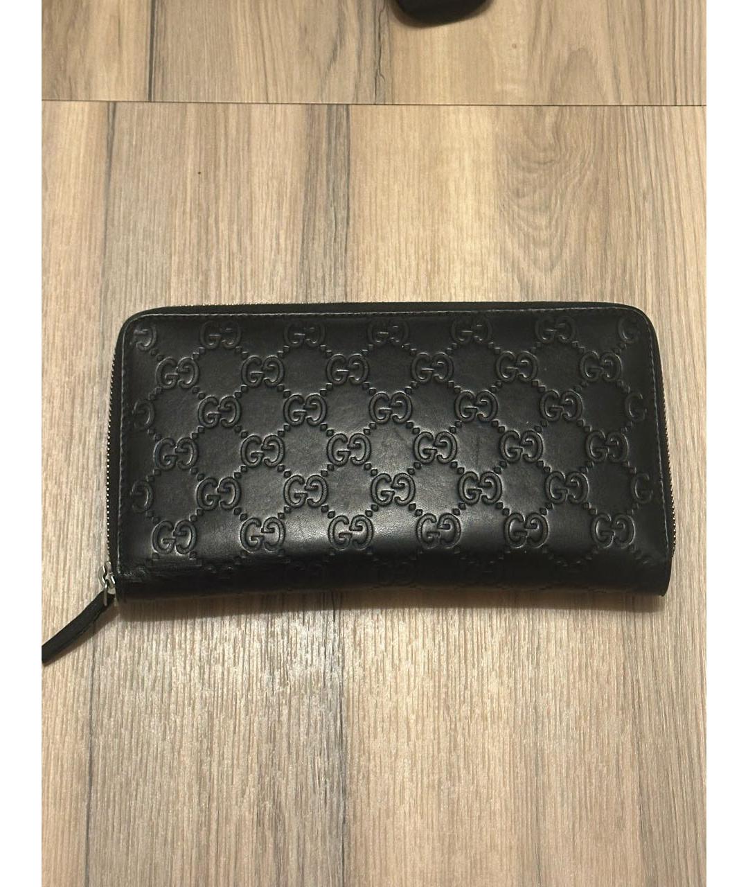 GUCCI Черный кожаный кошелек, фото 2