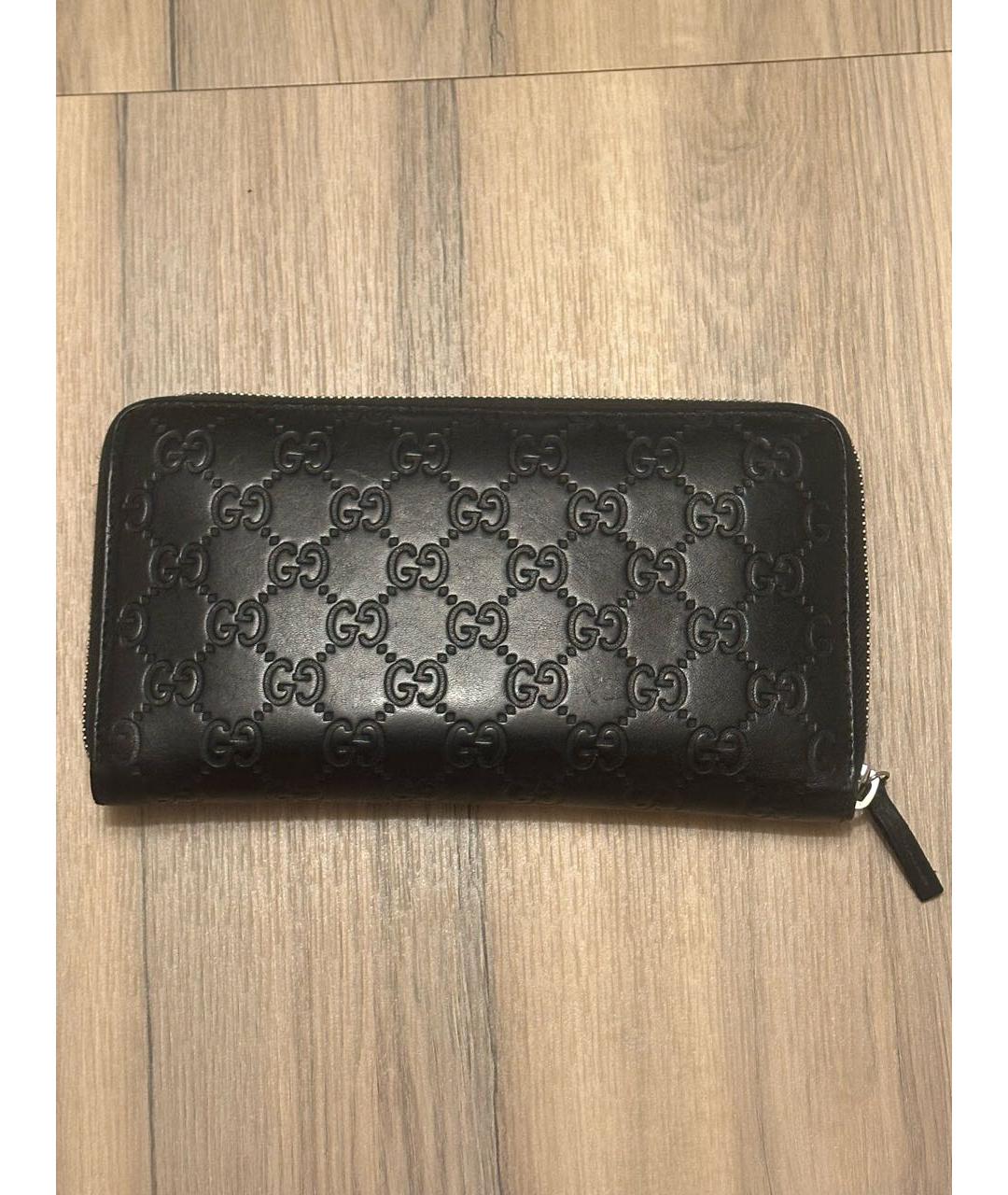 GUCCI Черный кожаный кошелек, фото 5