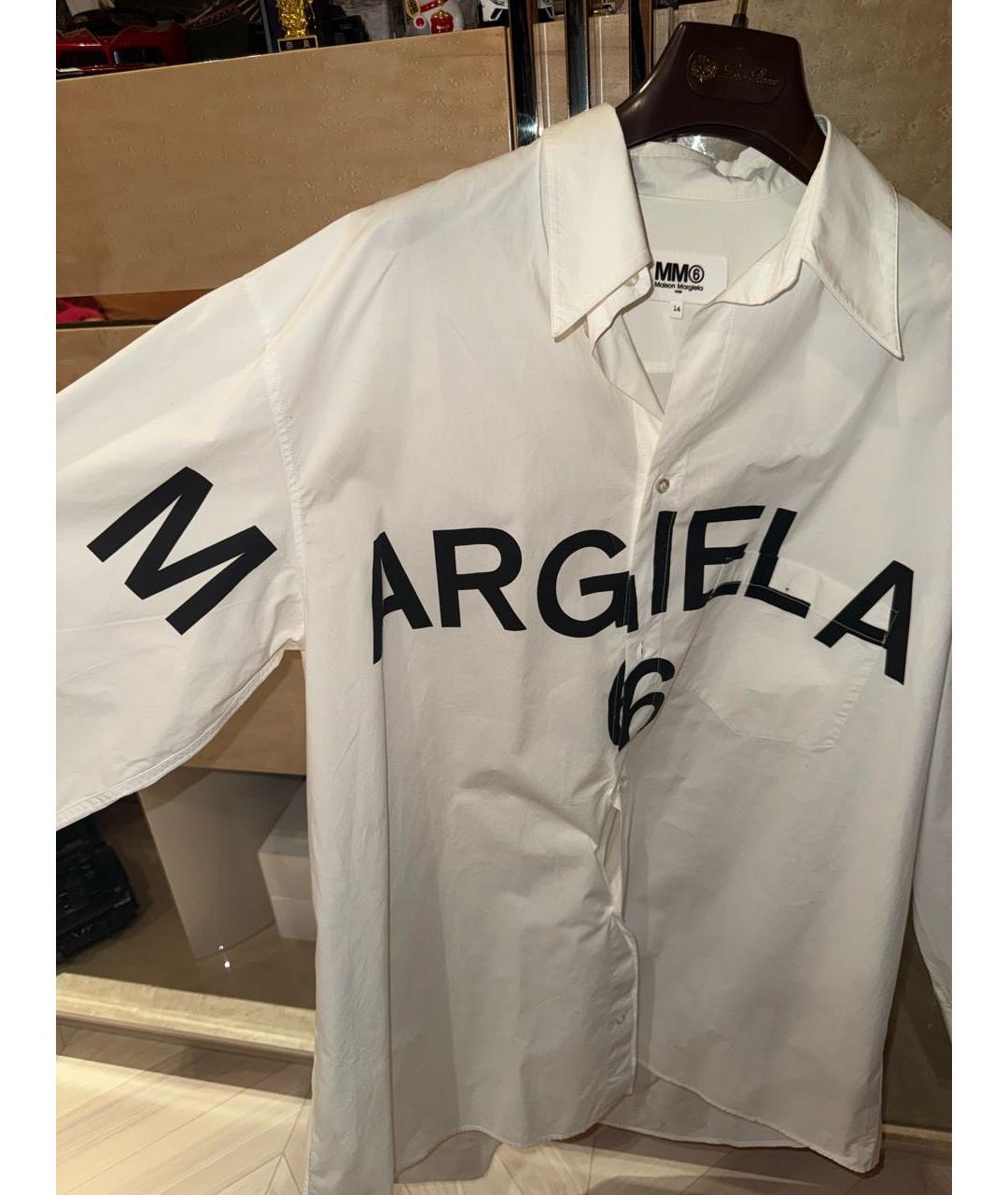 MM6 MAISON MARGIELA Белая хлопковая кэжуал рубашка, фото 2