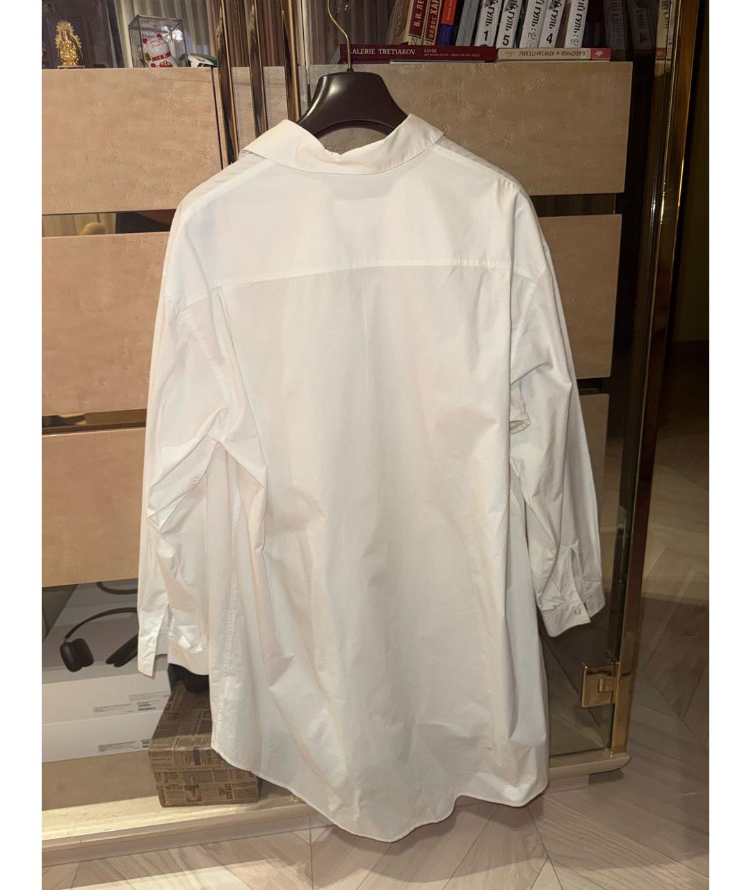 MM6 MAISON MARGIELA Белая хлопковая кэжуал рубашка, фото 4