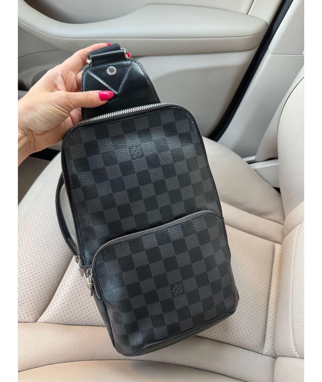 LOUIS VUITTON Серая канва сумка на плечо, фото 3