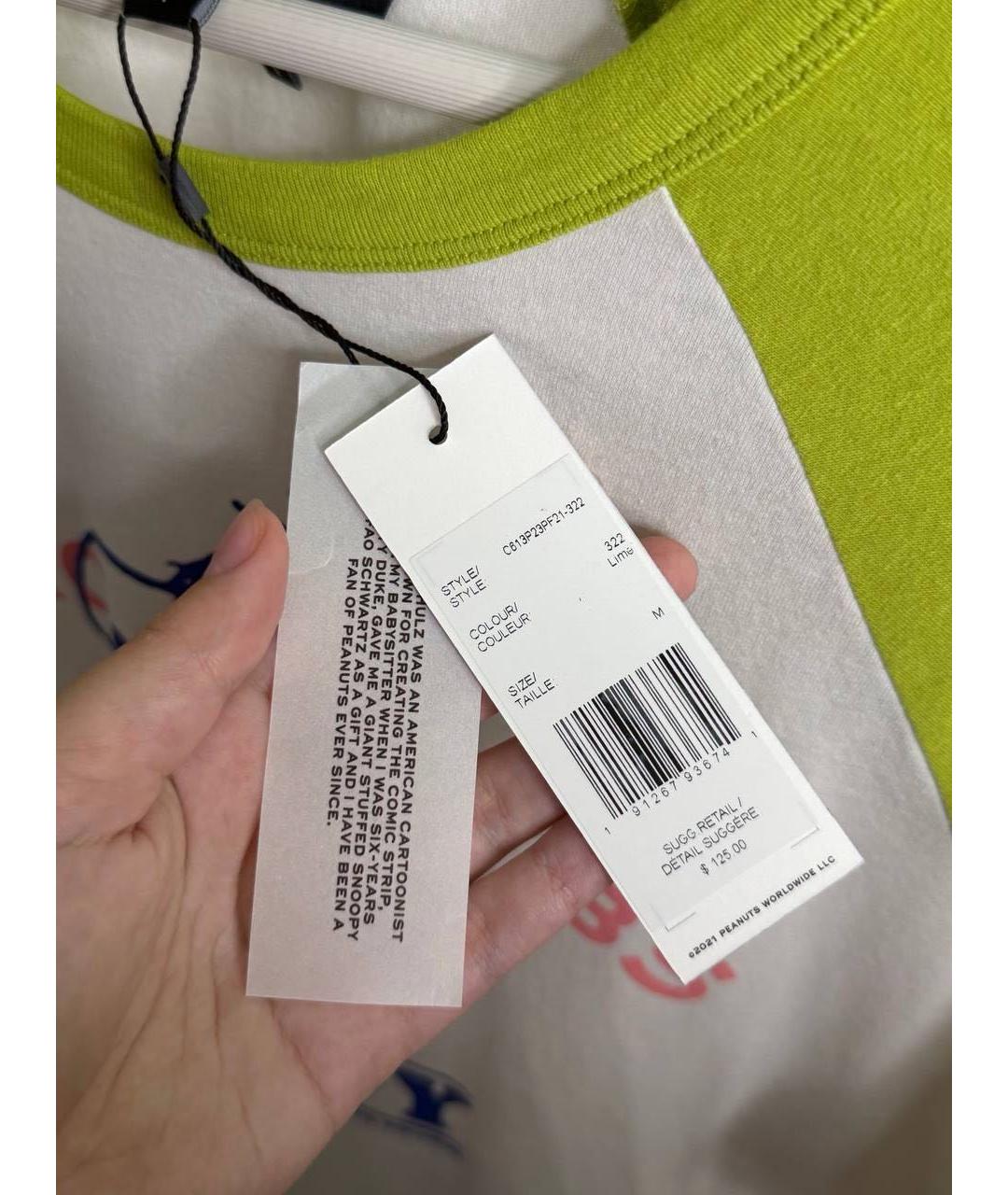 MARC JACOBS Салатовая хлопко-эластановая футболка, фото 3