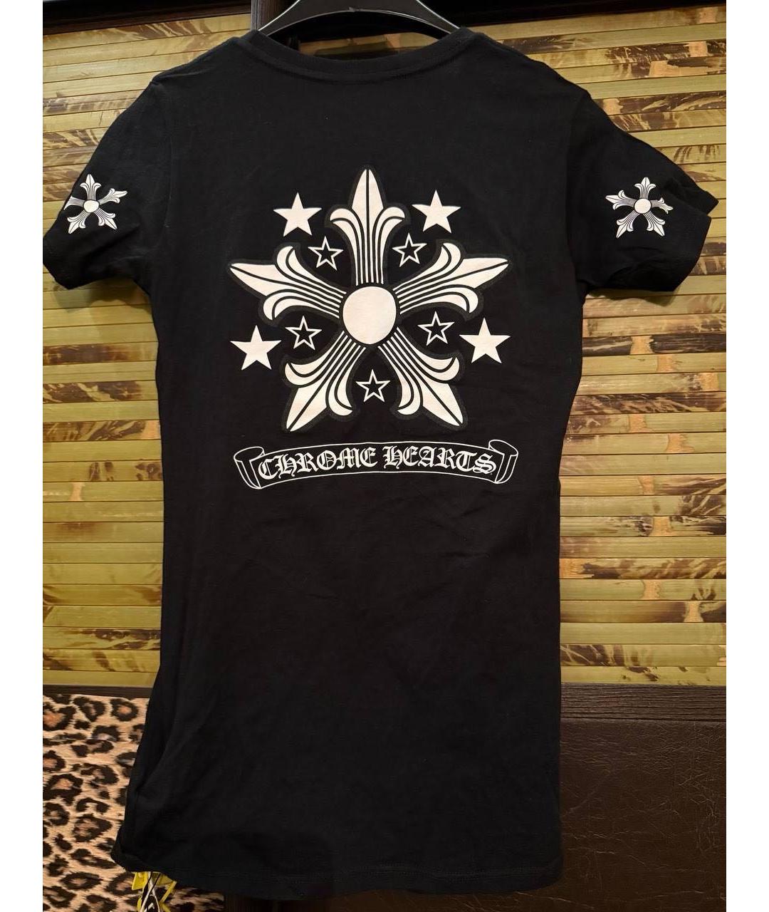 CHROME HEARTS Черная хлопковая футболка, фото 2