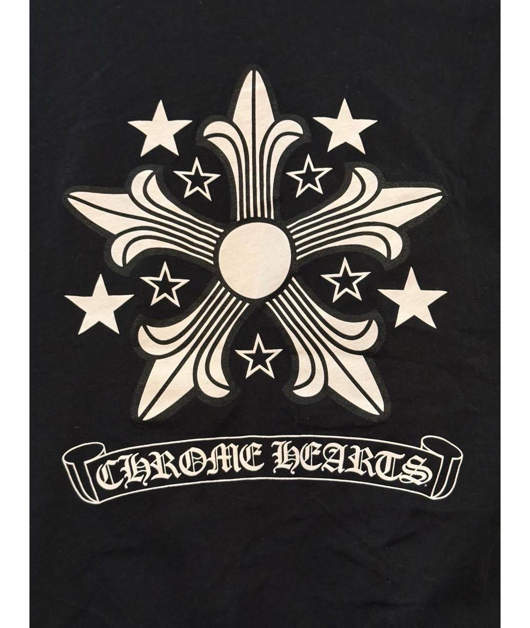 CHROME HEARTS Черная хлопковая футболка, фото 4