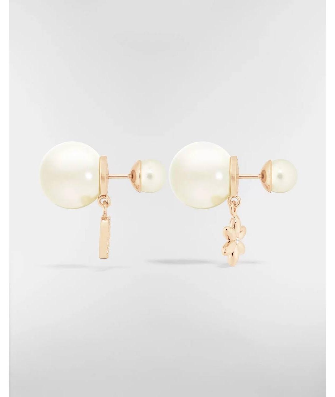 CHRISTIAN DIOR Белые серьги, фото 3