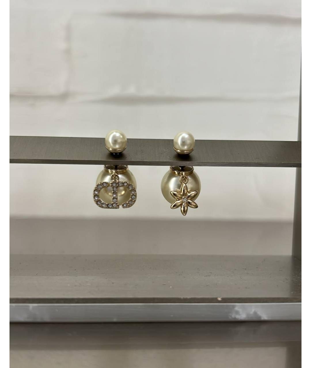 CHRISTIAN DIOR Белые серьги, фото 4
