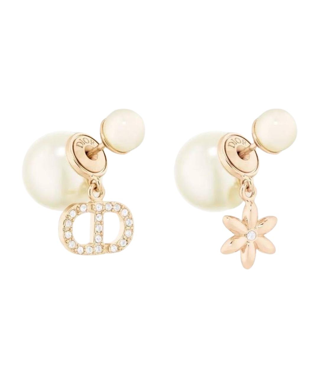 CHRISTIAN DIOR Белые серьги, фото 1