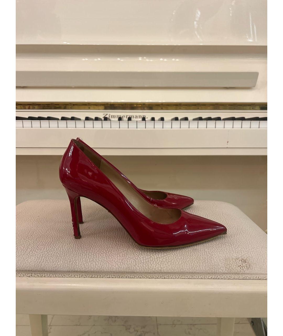 MANOLO BLAHNIK Бордовые кожаные туфли, фото 5