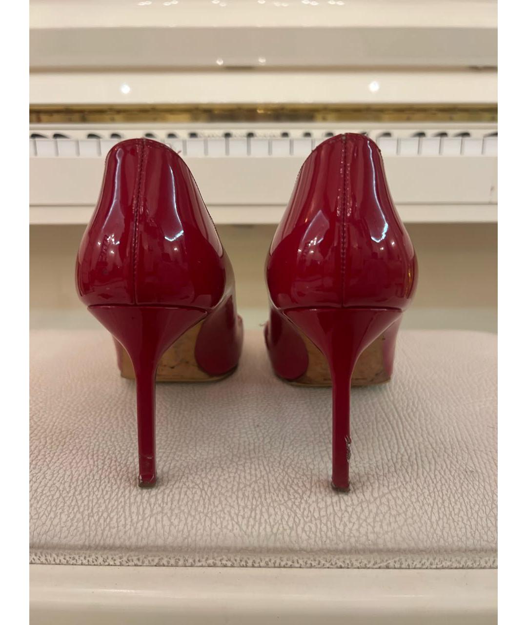 MANOLO BLAHNIK Бордовые кожаные туфли, фото 4