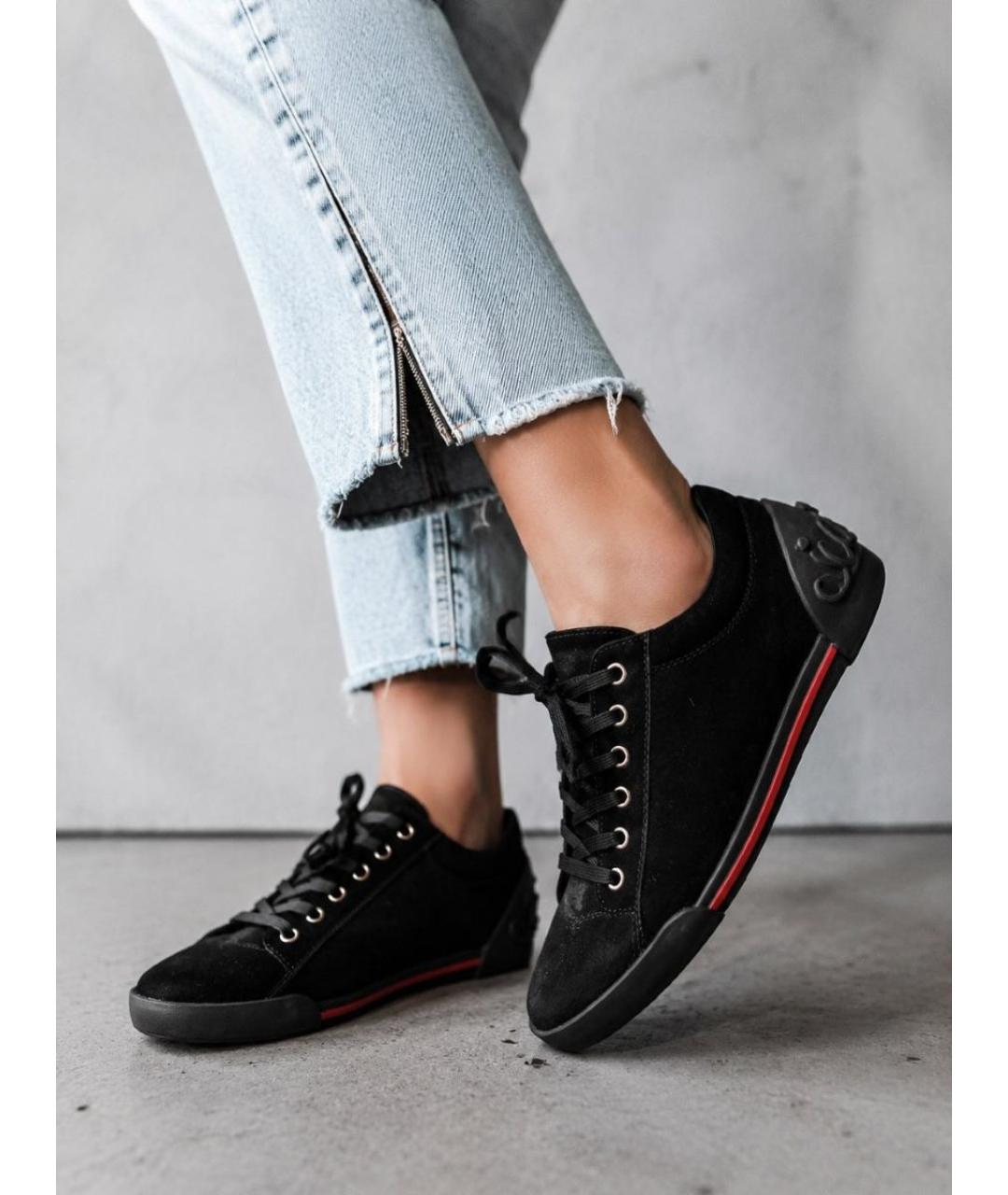 GUCCI Черные замшевые кеды, фото 8