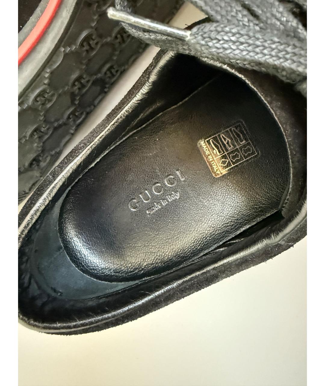 GUCCI Черные замшевые кеды, фото 6