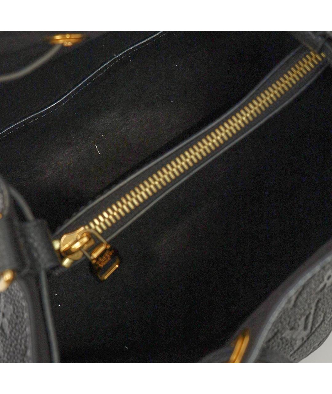LOUIS VUITTON Черная кожаная сумка через плечо, фото 4