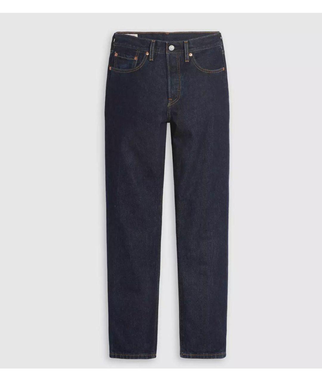 LEVI'S Темно-синие хлопковые прямые джинсы, фото 7