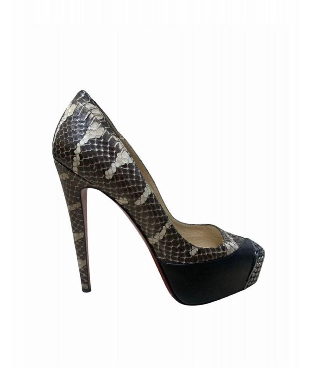 CHRISTIAN LOUBOUTIN Коричневые кожаные туфли, фото 1