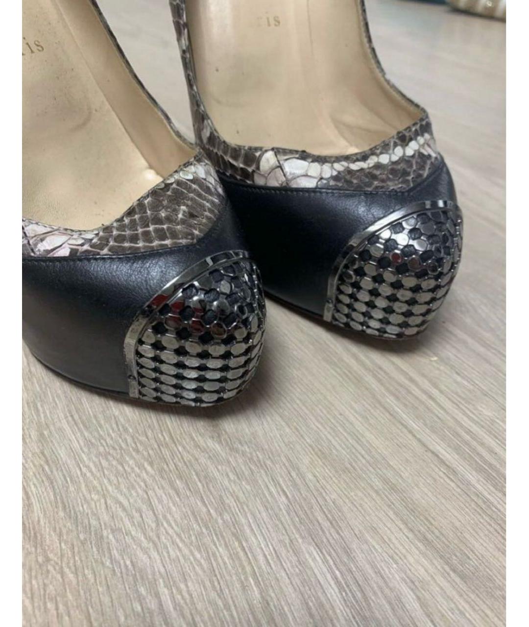 CHRISTIAN LOUBOUTIN Коричневые кожаные туфли, фото 4