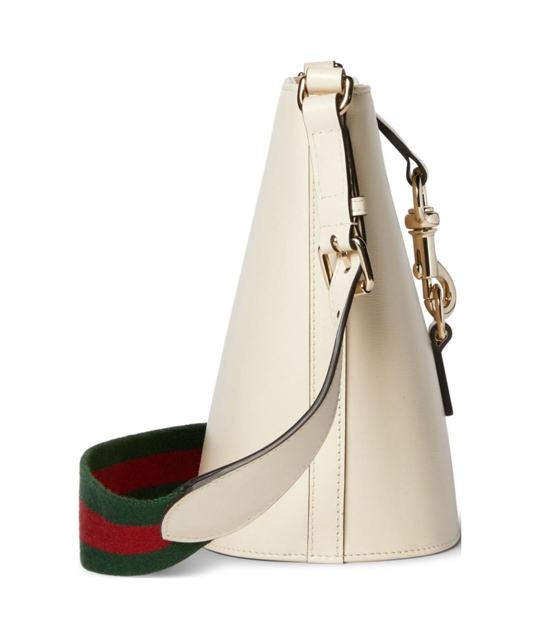 GUCCI Белая кожаная сумка через плечо, фото 3