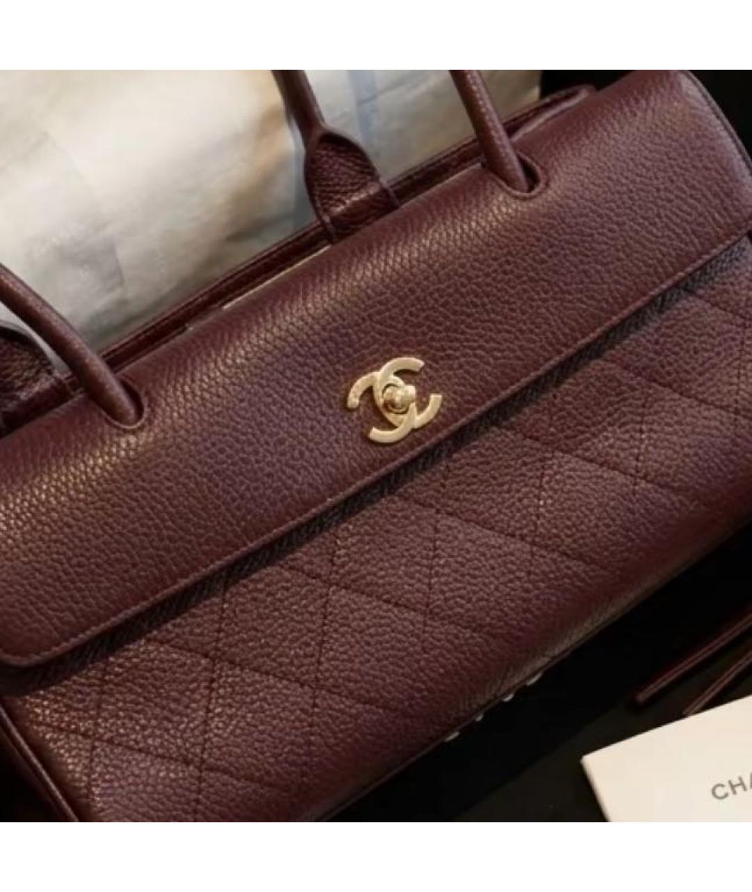 CHANEL Коричневая кожаная сумка через плечо, фото 3