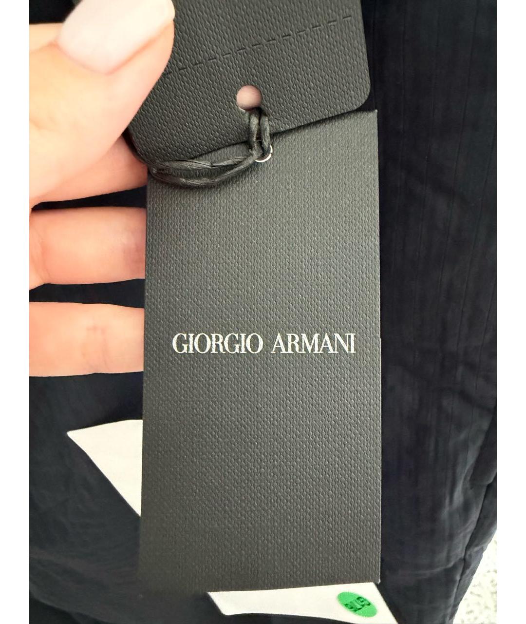GIORGIO ARMANI Темно-синие льняные повседневные брюки, фото 8