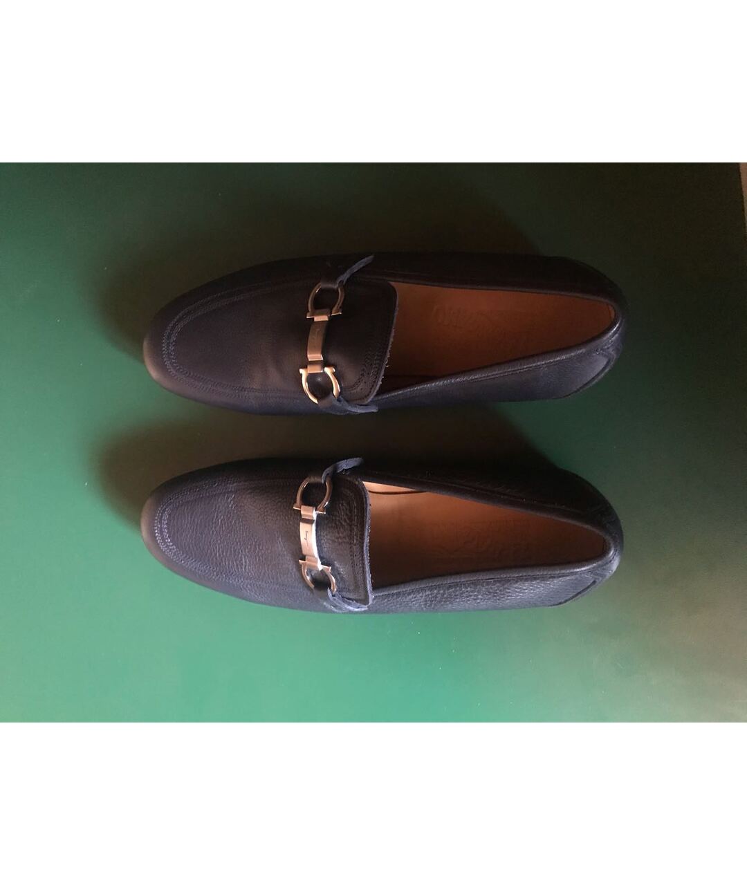 SALVATORE FERRAGAMO Темно-синие кожаные туфли, фото 3