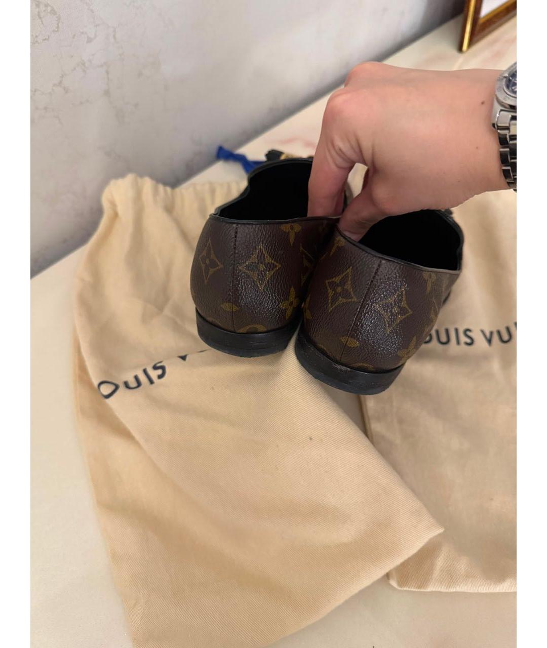 LOUIS VUITTON Коричневые кожаные брогги и оксфорды, фото 4