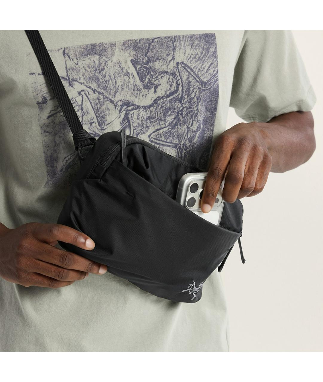 ARCTERYX Черная нейлоновая сумка на плечо, фото 8