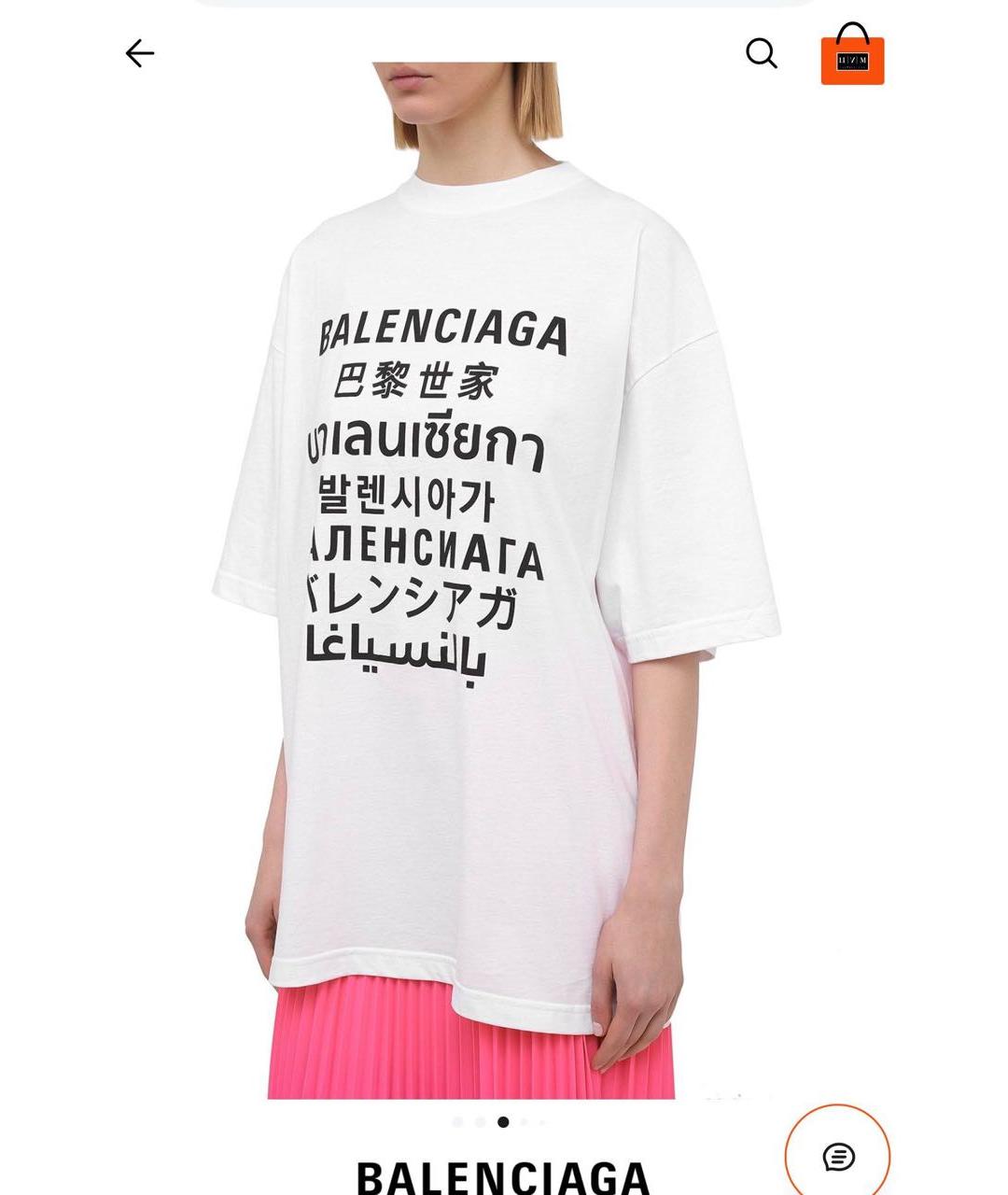BALENCIAGA Белая хлопковая футболка, фото 7