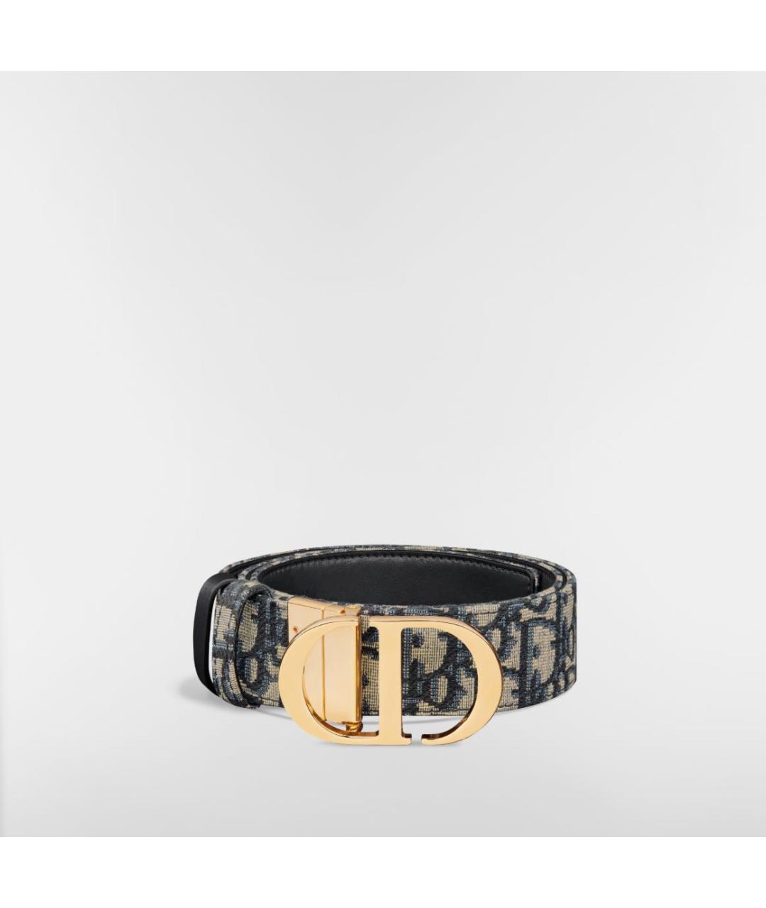 CHRISTIAN DIOR Темно-синий кожаный ремень, фото 5