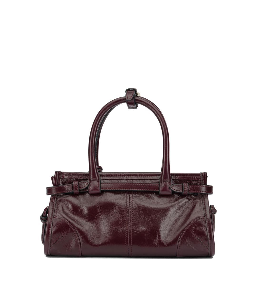 PRADA Бордовая кожаная сумка тоут, фото 3