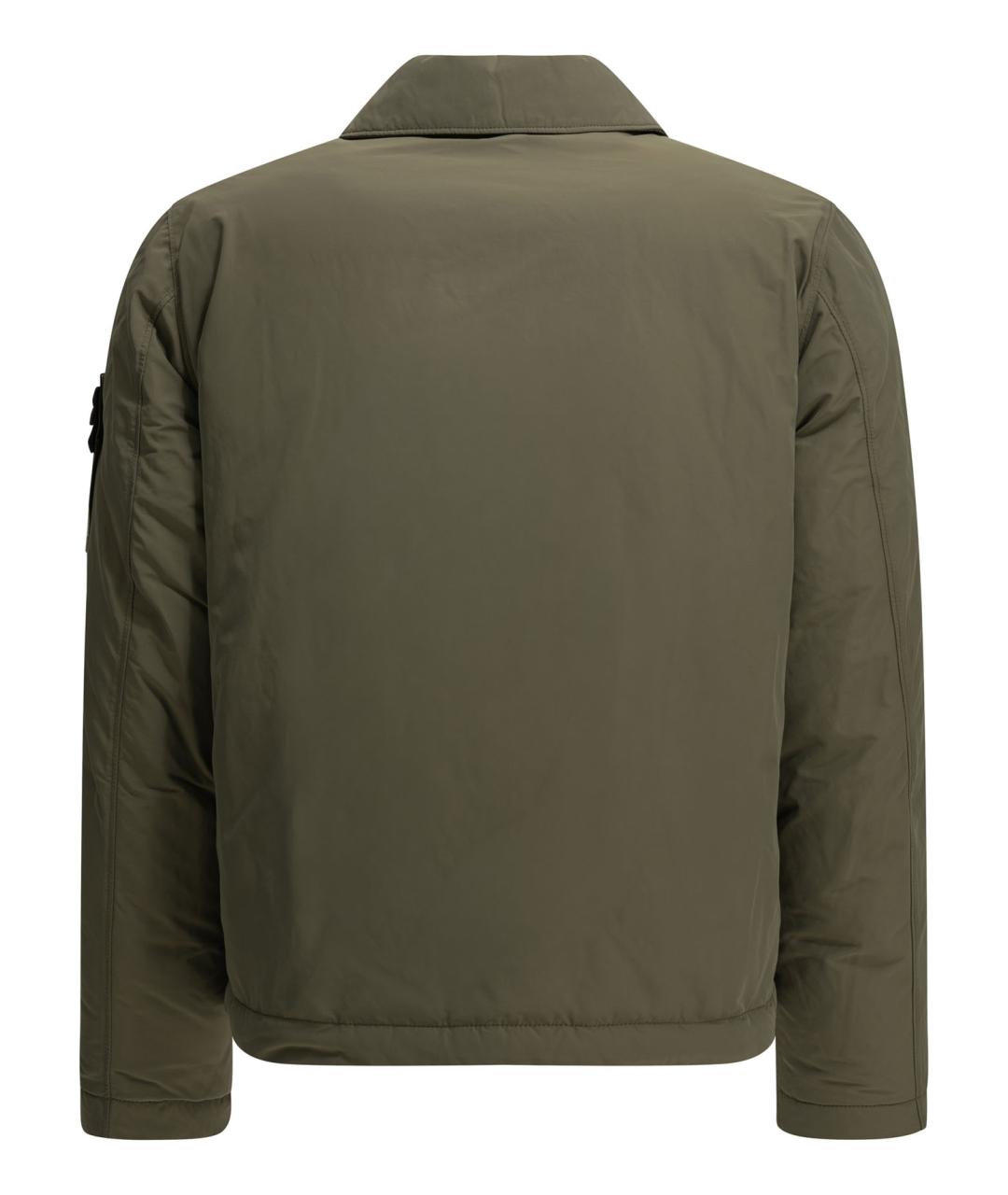 STONE ISLAND Зеленая полиэстеровая куртка, фото 2