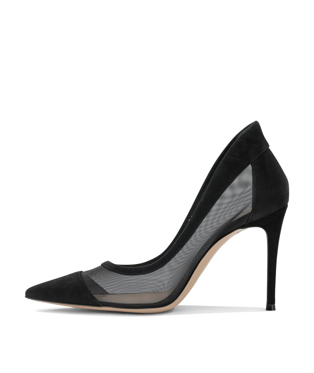 GIANVITO ROSSI Черные текстильные туфли, фото 3