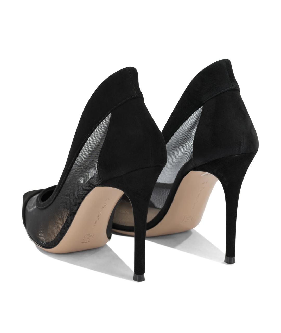GIANVITO ROSSI Черные текстильные туфли, фото 4