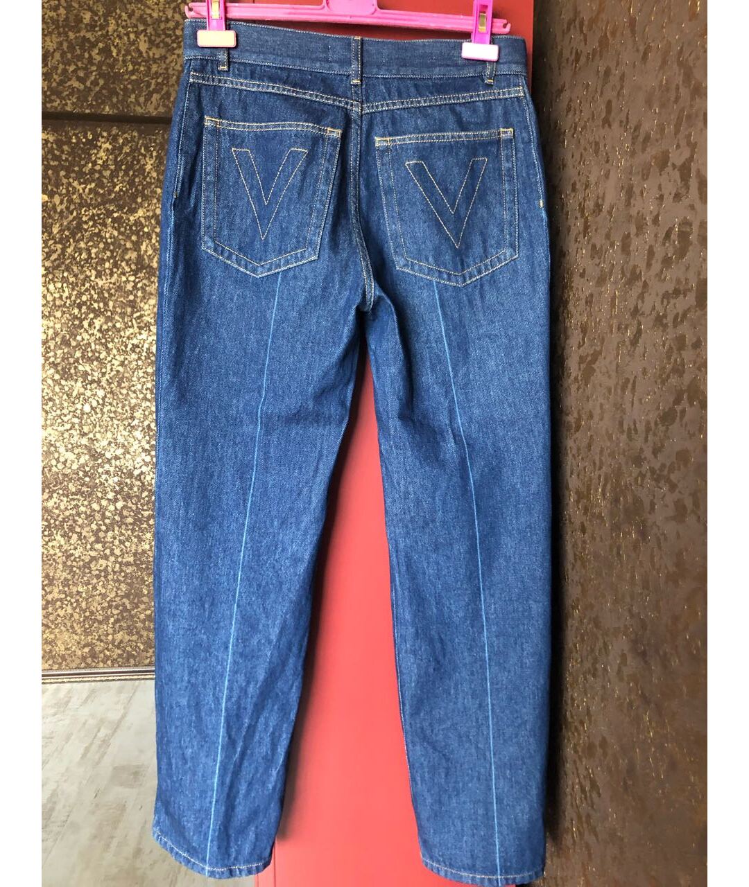 VALENTINO Голубые прямые джинсы, фото 2