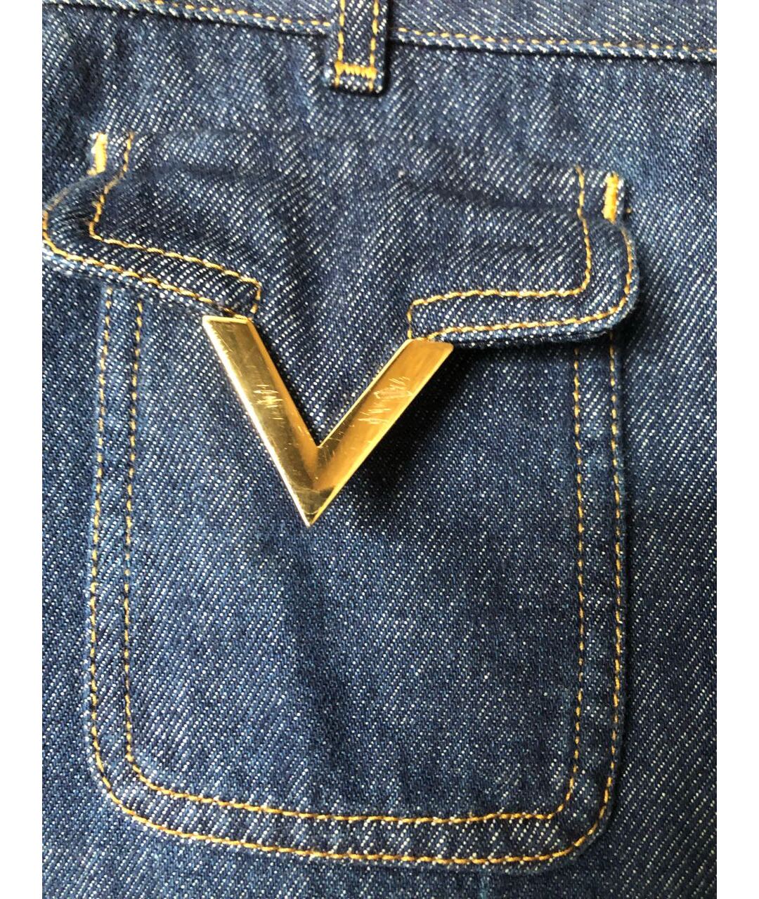 VALENTINO Голубые прямые джинсы, фото 7