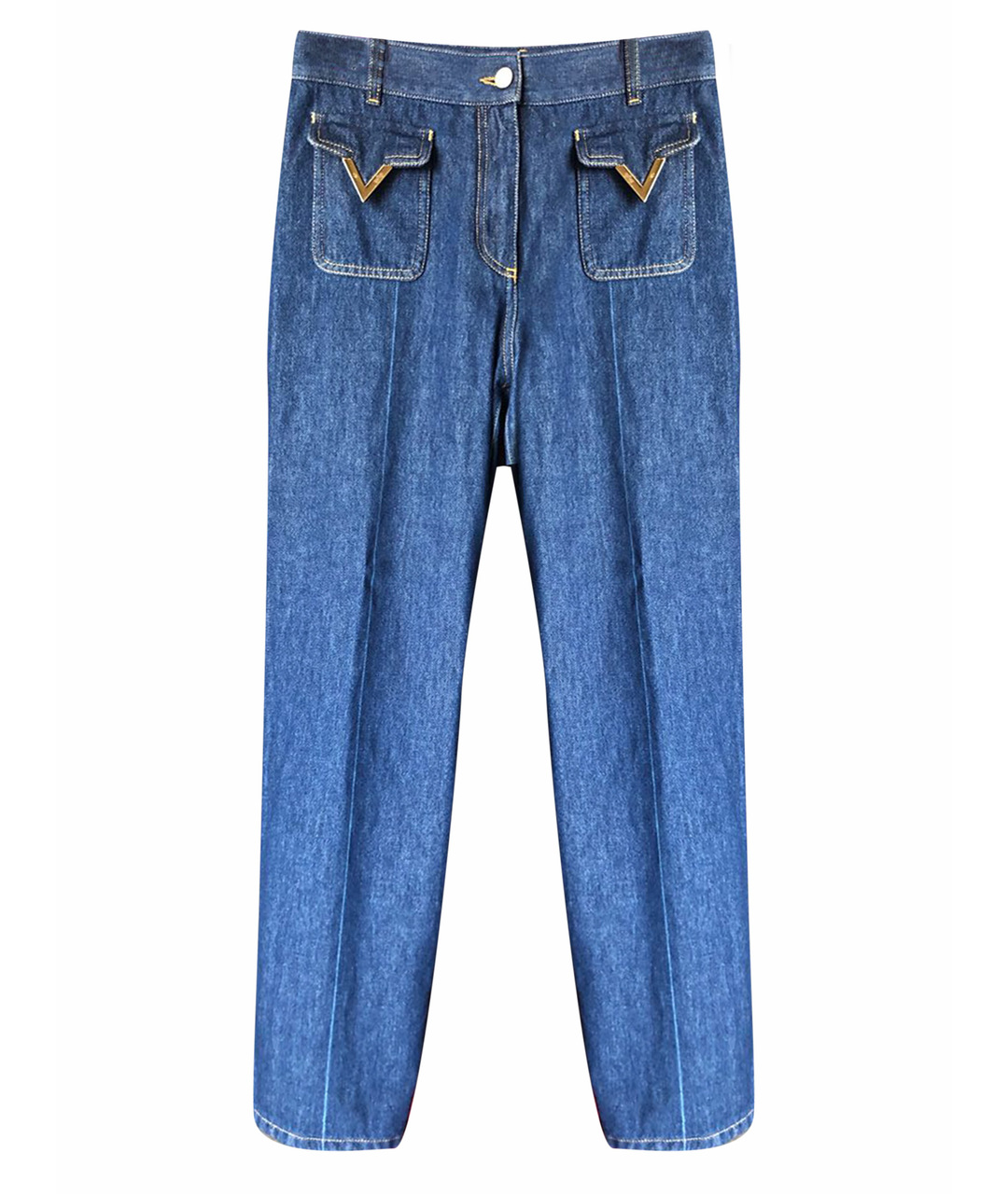 VALENTINO Голубые прямые джинсы, фото 1