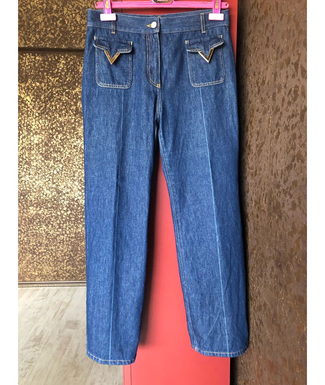 VALENTINO Голубые прямые джинсы, фото 8
