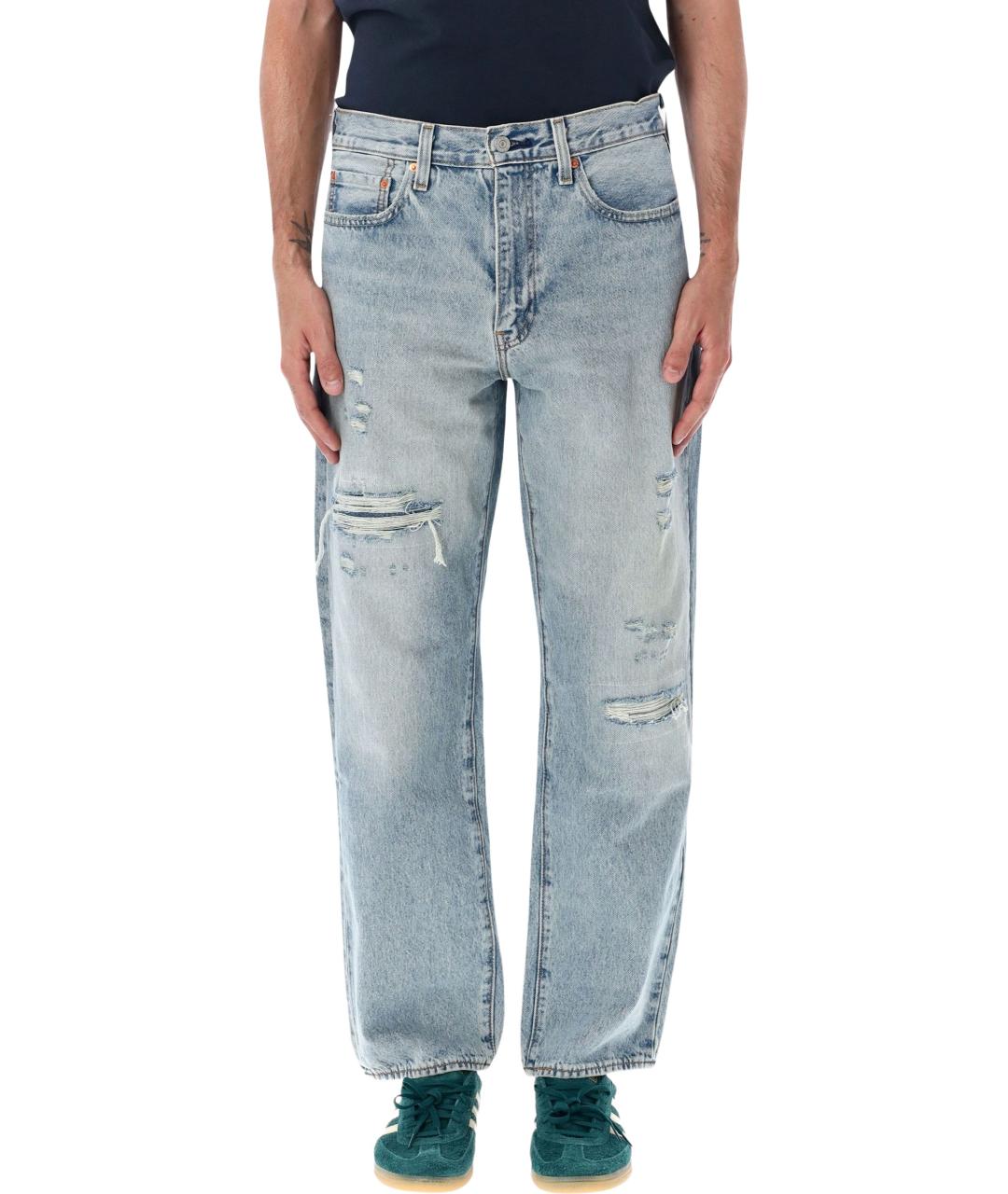 LEVI'S Голубые хлопковые прямые джинсы, фото 1
