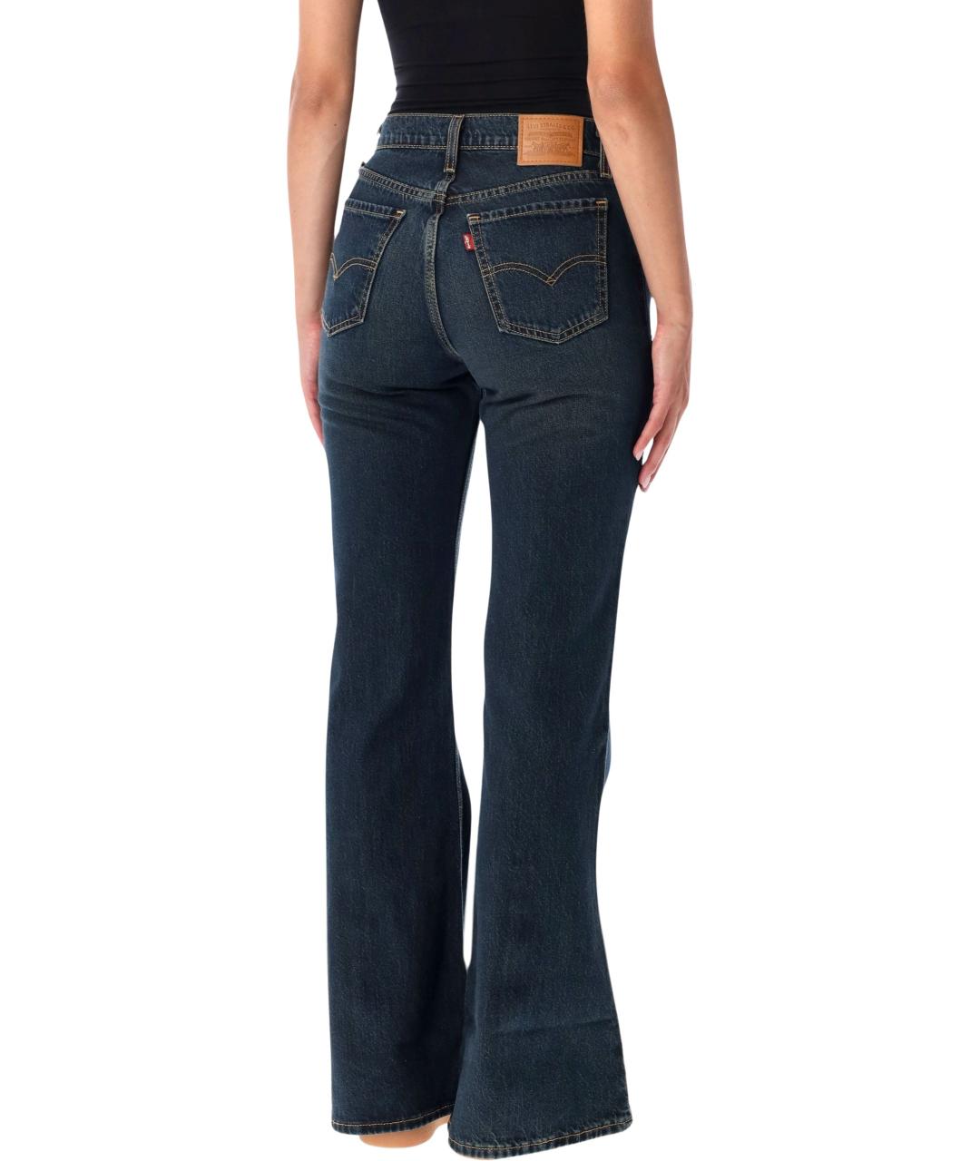 LEVI'S Синие хлопковые прямые джинсы, фото 2